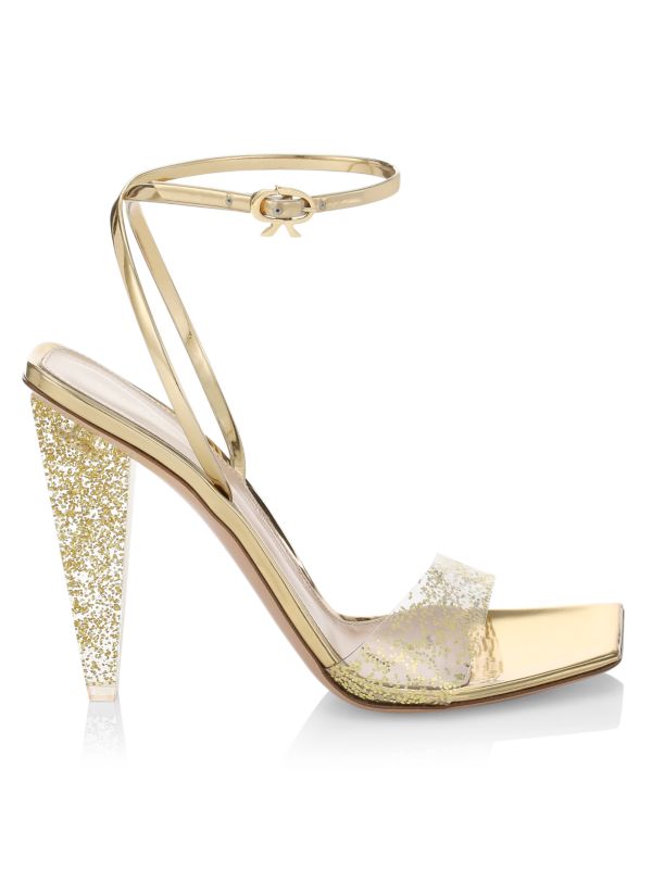 Gianvito Rossi Glitter Stiletto Sandals